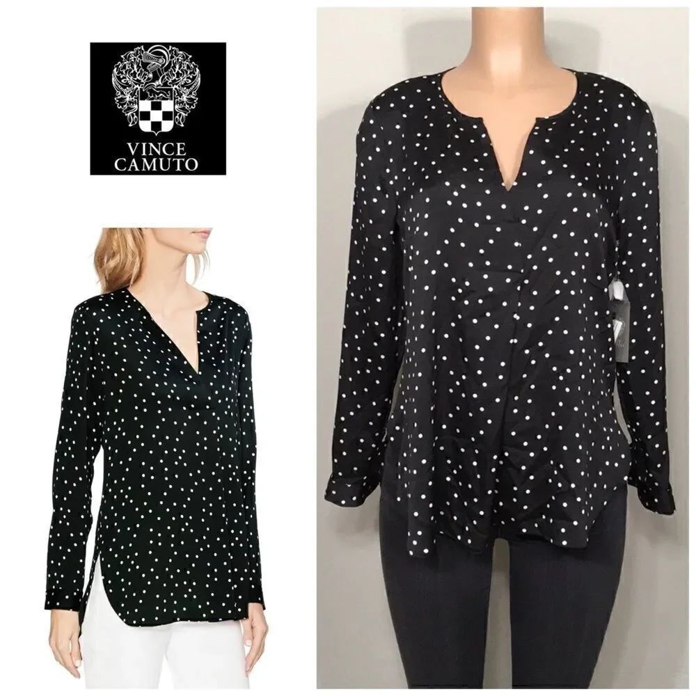 Vince Camuto polka dot top. NWT